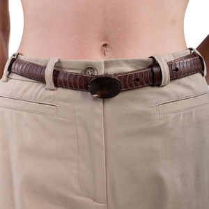 BRUNELLO CUCINELLI BROWN CLASSIC BELT | WOMENS SIZE 85CM